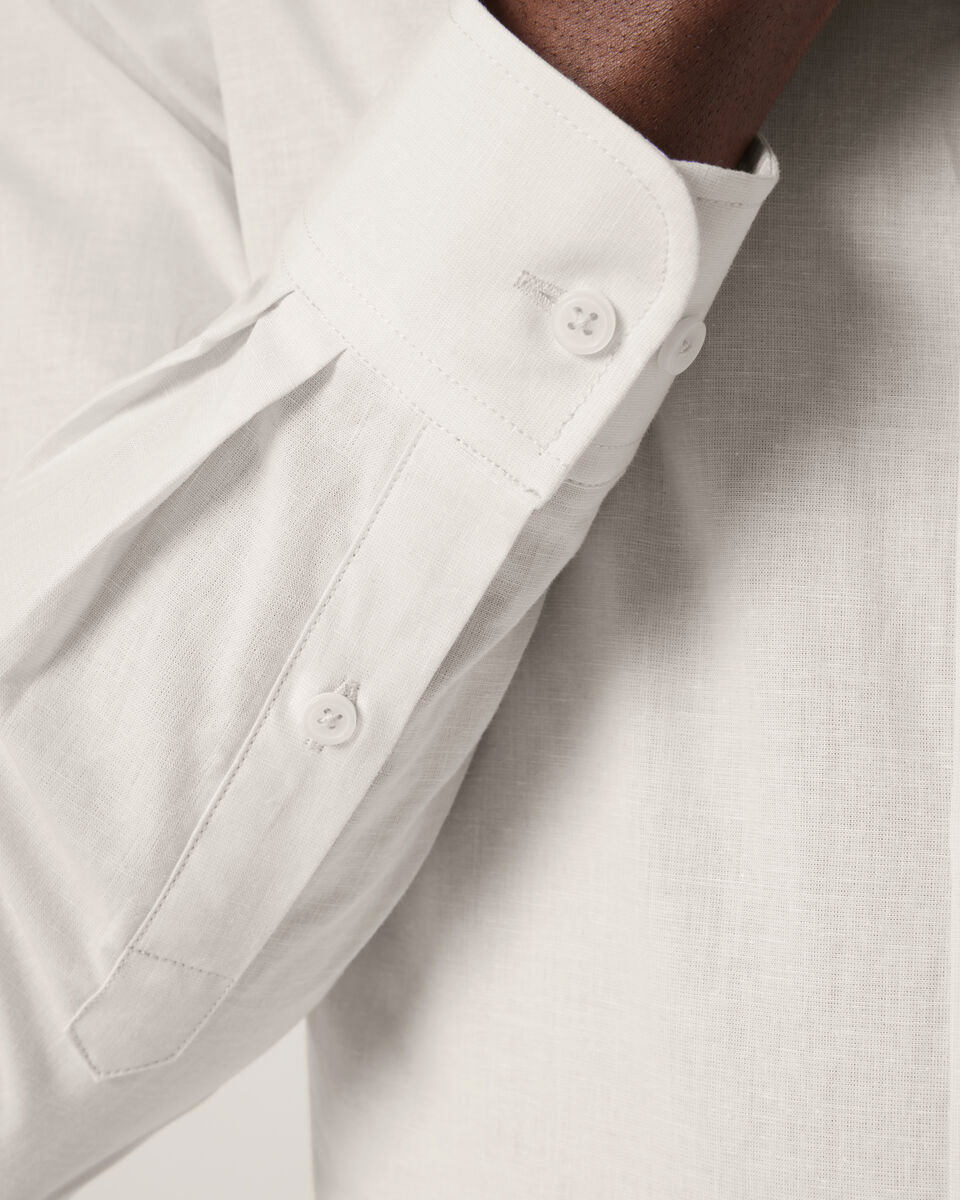 Slub Texture Long Sleeve Shirt, Natural, hi-res
